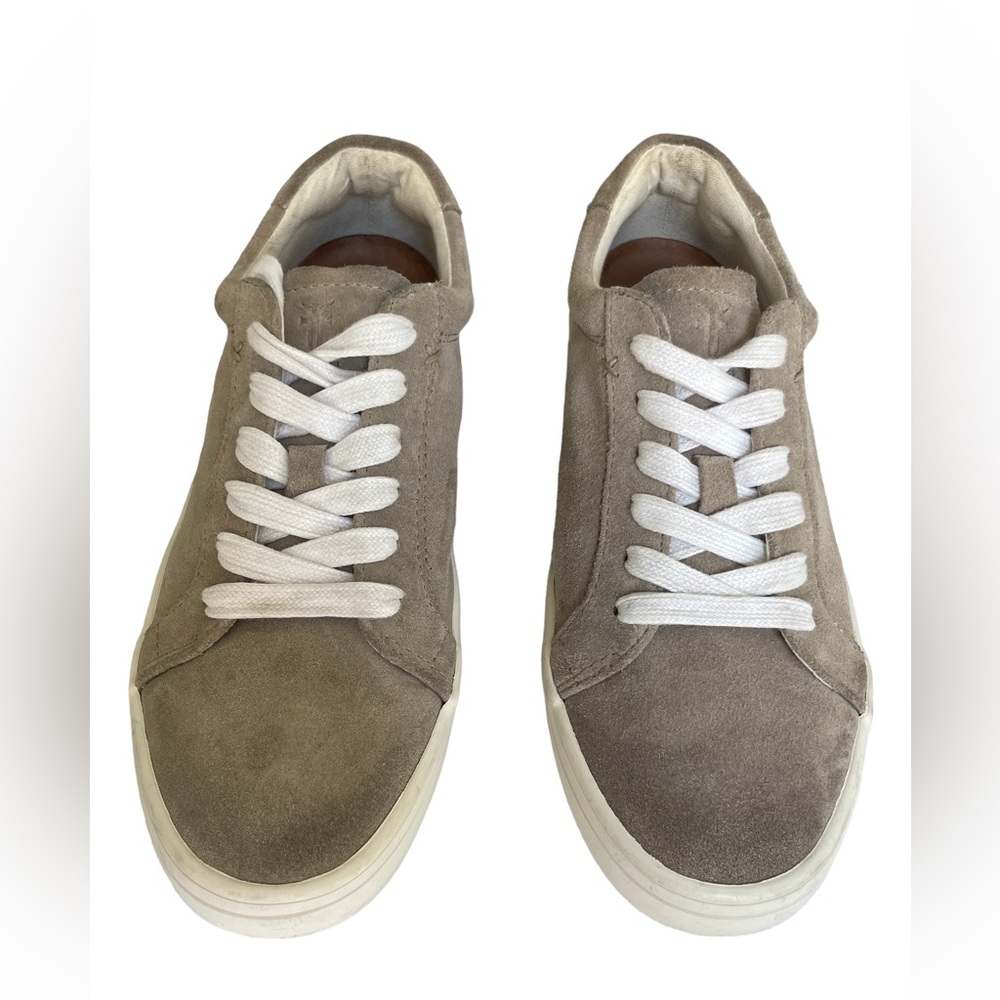 Frye Womens Shoes Frye Kerry Suede Low Lace Up Sneakers Sz8 - Picture 7 of 12